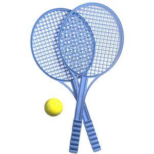 Benson Tennis Set - Plastic - 2 Personen - Blauw/Geel - 3 delig