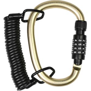 Benson Compact kabelslot met karabijnhaak - instelbare cijfercode - zwart - 133,5 x 97,5 mm