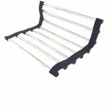 Benson Pannenonderzetter en afdruiprek - antislip - krasbestendig - RVS - 22 x 22 cm