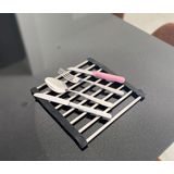 Benson Pannenonderzetter en afdruiprek - antislip - krasbestendig - RVS - 22 x 22 cm