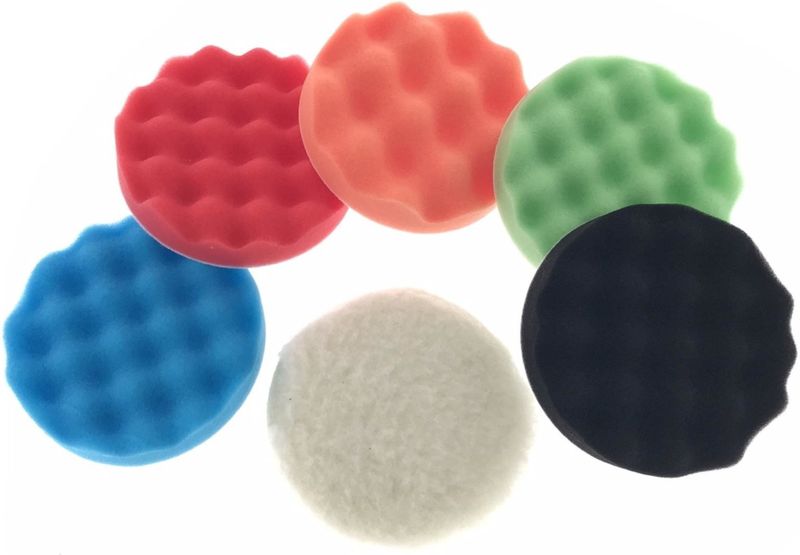 Hofftech 6-delige poetskit - polijstset - Ø 75 mm - voor krasverwijdering en glansherstel