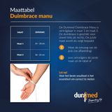 Dunimed Duimbrace Manu - Universele Duimbrace - Duimbandage - Duimspalk Zwart
