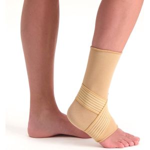Dunimed Premium Enkelbrace - Enkelbandage - Enkel Ondersteuning - Enkelband - Beige - L