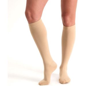 Dunimed premium comfort Steunkousen - Compressiekousen Drukklasse 2 - Gesloten teen - Per paar - Beige - XS