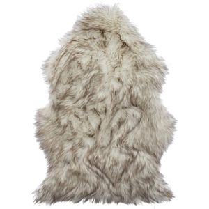 Intratuin - Imitatiebont Schapenvacht Wendy - Taupe/Grijs - 58 x 90 cm