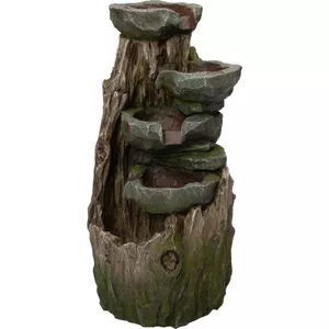 Kunsthars Buitenfontein Zwart Outsunny Tuinfontein Met 4 Schalen – Zen Waterloop Voor In De Tuin Zen Fontein Met Waterpomp Voor Buiten