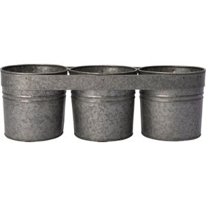 Intratuin - Muurbloempot Vivi - Zink - 44 x 15 x 15 cm