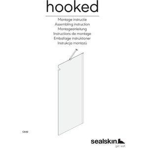Sealskin Hooked inloopdouche 120cm zilver hoogglans