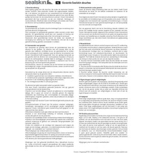 Sealskin - Hooked - Badwand - Zilver - Omkeerbaar - Veiligheidsglas