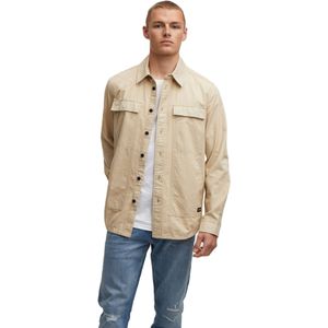 Denham - Gestructureerde Overshirt Jas - Beige - Katoen