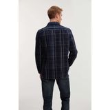 Denham - State - Overshirt - Donkerblauw - Ruit geweven