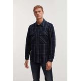 Denham - State - Overshirt - Donkerblauw - Ruit geweven