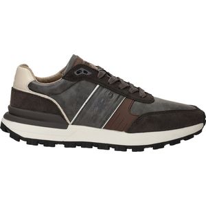 Björn Borg - R2405 Runner Low Sneaker - Veelkleurig - Leer - Donkergrijs-Taupe