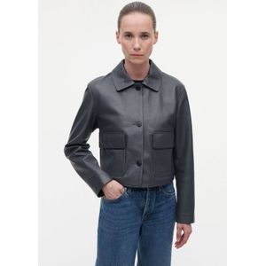 Studio AR by ARMA - Leren Jas - Grijsblauw