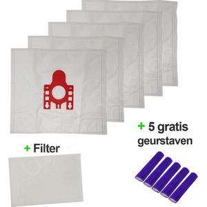 OWO collection Miele FJM F,J,M Stofzuigerzakken - 5x stofzak - 1x filter - 5x luchtverfrissers | stofzuigerzakken