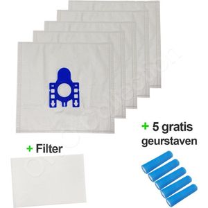 OWO collection Miele GHN G,H,N Stofzuigerzakken - 5x stofzak - 1x filter - 5x luchtverfrissers | stofzuigerzakken