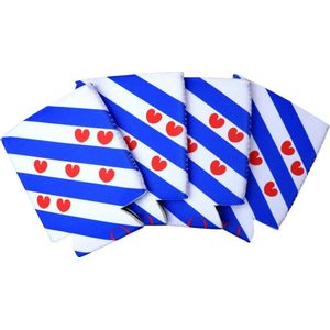 Dinilu - 4 x Blikjeskoelers Friese Vlag voor 33cl Blikjes