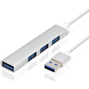 TOJ USB Hub / Poorten Verdeler / USB Splitter - 4 Extra USB 3.0 Poorten - Zilver