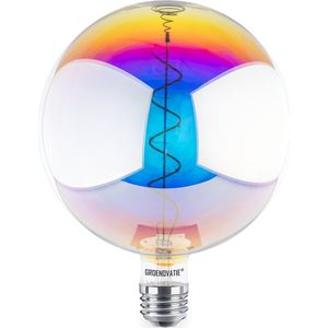 Groenovatie E27 LED Filament G200 - XL Globelamp - Metallic - 6W - Warm Wit - Dimbaar