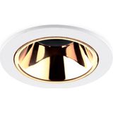 LED Inbouwspot 5W CREE, Rond, Ø64mm, Kantelbaar, Dimbaar, Wit/Koper, Warm Wit