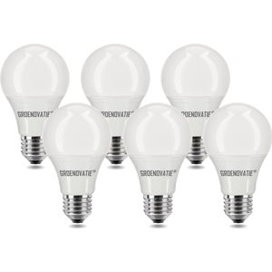 Groenovatie E27 LED Lamp - 7W - Warm Wit - 6-Pack