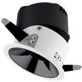 LED Inbouwspot 10W CREE, Rond, Ø84mm, Kantelbaar, Dimbaar, Wit/Chroom, Warm Wit