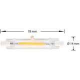 Groenovatie R7S LED Lamp - 6-Pack - 5W - 78 mm - Warm Wit - Dimbaar