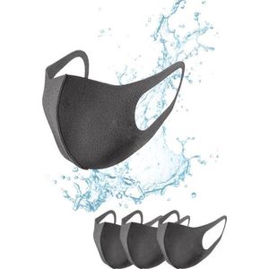 Wasbare Mondkapjes - Mondmaskers - Niet-Medisch - Zwart - 3 Stuks