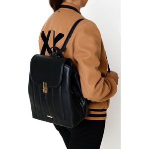 Vertical Quilted Backpack Dames - Zwart - Maat OneSize