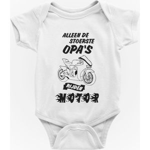 Passie voor stickers Baby rompertje: Alleen de stoerste OPA'S rijden motor 86/92