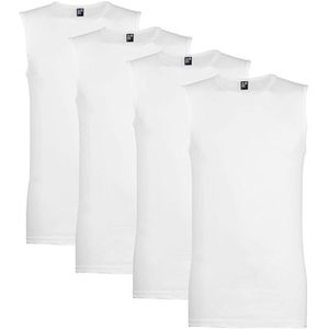 Alan Red heren 4P O-hals tanktops montana wit