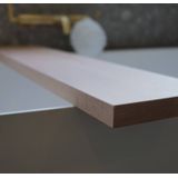 Badplank Gliss Shelf Recht 80 cm Massief Eikenhout Wit Olie