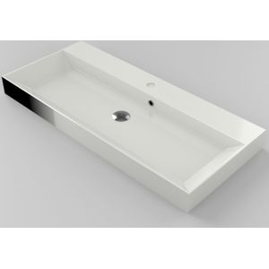 Wastafel gliss design lako 100 cm 1 kraangat glans wit