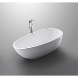 Ligbad Donau - Vrijstaand - 180x90x58 cm - Glasvezelversterkt Acryl - Glans Wit - Inclusief Waste en Overloop