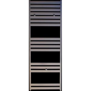 Serie Acqua Calda - Designradiator / Handdoekradiator - Mat Grijs (RAL 7045) - 57,5x160 - 1010 Watt - Zijaansluiting - Industrieel