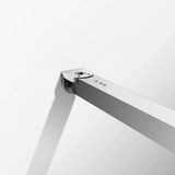 Stabilisatiestang Snowdrop Flex Compleet - 120cm - Voor inloopdouche met glasdikte 6-10mm - 4 delig - Chroom