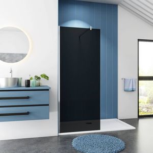 Inloopdouche Black Dahlia 100X200 10Mm Rookglas Antikalk Chroom