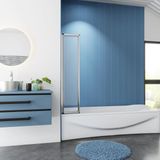 Badwand Bluebell 5-Delig 120X140 4Mm Helder Glas Chroom