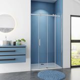 Douchedeur Lotus Nisdeur 100X195 Schuifdeur 8Mm Helder Glas Antikalk Chroom