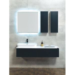 Badkamermeubel Perugi Antraciet Inclusief Spiegel Met Verlichting