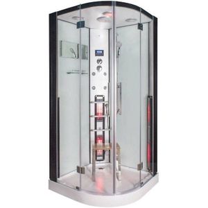 Sivina Rustica Infrarood Stoomcabine 1 Pers. Black White 100X100X215 cm