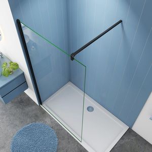 Inloopdouche Magnolia - 120x200cm - 10mm - Helder Glas Antikalk - Mat Zwart