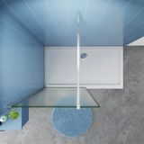 Inloopdouche White Dahlia 90X200 10Mm Gesatineerd Glas Antikalk Chroom