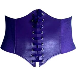FIFO Effen Unisex Dames Korset, Elegante, Esthetisch, Paars