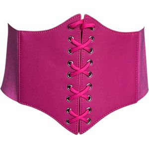 FIFO Effen Unisex Dames Korset, Ruimer Verstelbaar, Elegant, Esthetisch, Roze/Pink