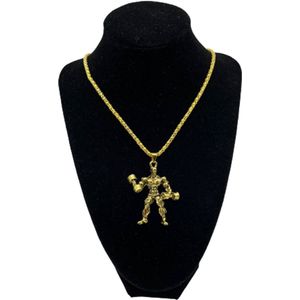 Fitness, Sportschool, Ketting/Hanger, Dumbells, Gym, Aesthetics, Goudkleurig