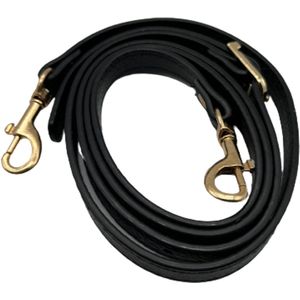 FIFO Verstelbare Modieuze Kunst Leren Schouderriem Tas – Zwart/Goudkleurig – Schouderband – Leren Tassen riem – Fashion – Leer – Losse riem – Losse band – Tassen band – Tassen hengsel