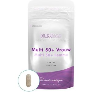 Flinndal Multi 50+ Tabletten - Multivitamine Voor Behoud van Vitaliteit - Voor Vrouwen van 50 tot 70 Jaar - 90 Tabletten