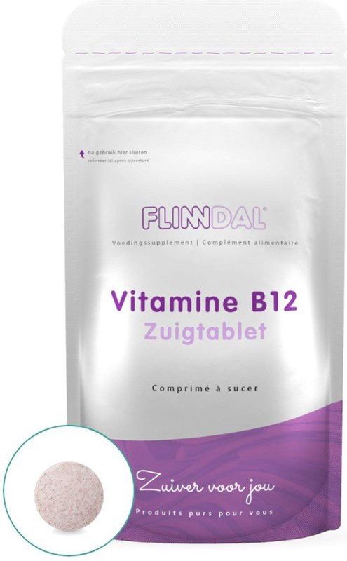 Flinndal Vitamine B12 Zuigtabletten - Voor het Geheugen, Zenuwstelsen en Energie - 90 Tabletten
