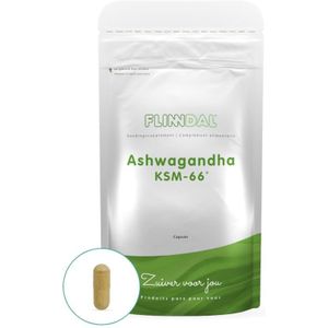 Ashwagandha KSM-66® 90 capsules met herhaalgemak (Helpt bij stress* en ondersteunt de energiehuishouding) - 90 Capsules - Flinndal
